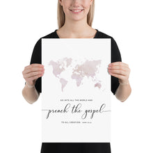 Load image into Gallery viewer, Mark 16:15 Preach The Gospel Art Print, Scripture Colors In Nature