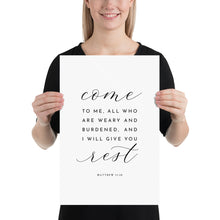 Load image into Gallery viewer, Matthew 11:28 Come To Me Art Print, Modern Scripture