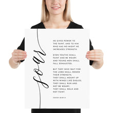 Load image into Gallery viewer, Isaiah 40:29-31 Soar Art Print, Modern Scripture