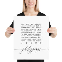 Load image into Gallery viewer, Philippians 4:6-7 Do Not Be Art Print, Modern Scripture