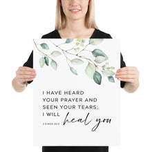 Load image into Gallery viewer, 2 Kings 20:5 I Will Heal You Art Print, Greenery Scripture