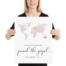 Load image into Gallery viewer, Mark 16:15 Preach The Gospel Art Print, Scripture Colors In Nature