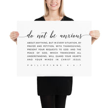 Load image into Gallery viewer, Philippians 4:6-7 Do Not Be Anxious Art Print, Modern Scripture