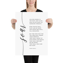 Load image into Gallery viewer, Isaiah 40:29-31 Soar Art Print, Modern Scripture