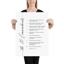 Load image into Gallery viewer, 10 commandments scripture wall art print 18x24