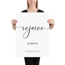 Load image into Gallery viewer, 1 Thessalonians 5:16 Rejoice Always Art Print, Modern Scripture