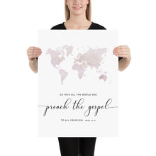 Load image into Gallery viewer, Mark 16:15 Preach The Gospel Art Print, Scripture Colors In Nature