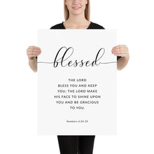 Load image into Gallery viewer, Numbers 6:24-25 Blessed Art Print, Modern Scripture