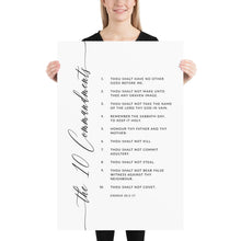 Load image into Gallery viewer, 10 commandments scripture wall art print 24x36