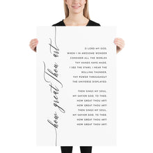 Load image into Gallery viewer, how great thou art song wall art print 24x36