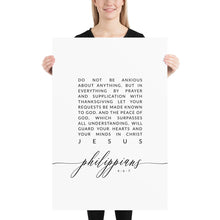 Load image into Gallery viewer, Philippians 4:6-7 Do Not Be Art Print, Modern Scripture
