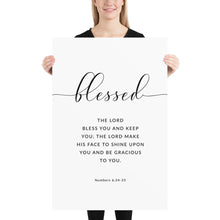 Load image into Gallery viewer, Numbers 6:24-25 Blessed Art Print, Modern Scripture