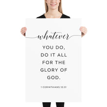 Load image into Gallery viewer, 1 Corinthians 10:31 For the Glory of God Art Print, Modern Scripture