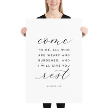 Load image into Gallery viewer, Matthew 11:28 Come To Me Art Print, Modern Scripture