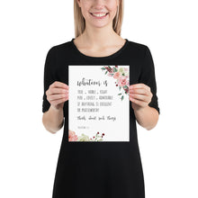 Load image into Gallery viewer, Philippians 4:8 Whatever is Floral Art Print 8x10