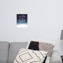 Load image into Gallery viewer, Psalm 18:28 Darkness into Light Art Print, Scripture Colors In Nature