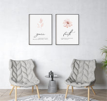 Load image into Gallery viewer, Grace Faith Love Blessings Printables, Floral Scripture