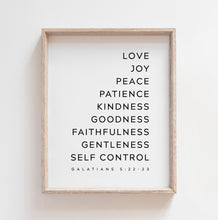 Load image into Gallery viewer, Galatians 5:22-23 Art Print, Modern Scripture