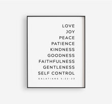 Load image into Gallery viewer, Galatians 5:22-23 Bible Verse Printables, Modern Scripture