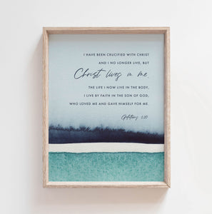 Galatians 2:20 Christ Lives In Me Printables, Scripture Colors In Nature