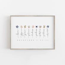 Load image into Gallery viewer, Galatians 5:22-23 Fruit of the Spirit Printables, Floral Scripture