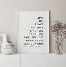 Load image into Gallery viewer, Galatians 5:22-23 Bible Verse Printables, Modern Scripture