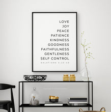 Load image into Gallery viewer, Galatians 5:22-23 Art Print, Modern Scripture