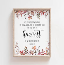 Load image into Gallery viewer, Galatians 6:9 Reap a Harvest Printables, Autumn Scripture