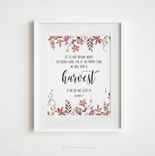 Load image into Gallery viewer, Galatians 6:9 Reap a Harvest Printables, Autumn Scripture