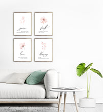 Load image into Gallery viewer, Grace Faith Love Blessings Printables, Floral Scripture