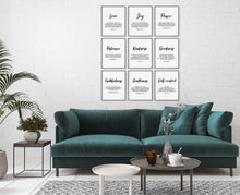 Load image into Gallery viewer, Set of 9 Fruit of the Spirit, Galatians 5:22-23 Printables, Modern Scripture