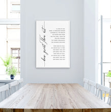 Load image into Gallery viewer, how great thou art song wall art print white frame scene
