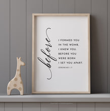 Load image into Gallery viewer, Jeremiah 1:5 Before I Formed You Printables, Modern Scripture