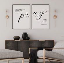 Load image into Gallery viewer, Jeremiah 29:11 Pray to me black frame set2