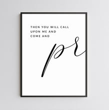 Load image into Gallery viewer, Jeremiah 29:11 Pray to me black frame "pr"