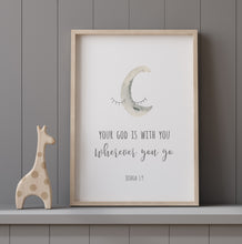 Load image into Gallery viewer, Joshua 1:9 Set of 3 Nursery Printables, Scripture Colors In Nature
