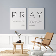 Load image into Gallery viewer, Luke 18:1 & Jeremiah 29:12 Pray Set of 2 Printables, Modern Scripture