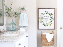 Load image into Gallery viewer, Luke 1:37 KJV For With God Bible Verse Printables, Greenery Scripture