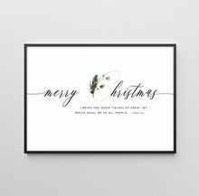 Load image into Gallery viewer, Luke 2:10 Merry Christmas Printables, Christmas Scripture