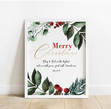 Load image into Gallery viewer, Luke 2:14 Glory To God Printables, Christmas Scripture