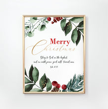 Load image into Gallery viewer, Luke 2:14 Glory To God Printables, Christmas Scripture