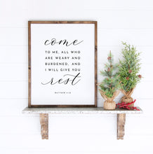 Load image into Gallery viewer, Matthew 11:28 Come To Me Art Print, Modern Scripture