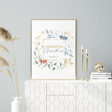 Load image into Gallery viewer, Matthew 1:23 Immanuel God With Us Printables, Christmas Scripture