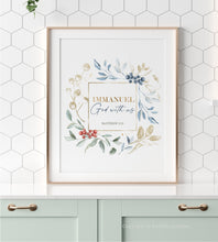 Load image into Gallery viewer, Matthew 1:23 Immanuel God With Us Printables, Christmas Scripture