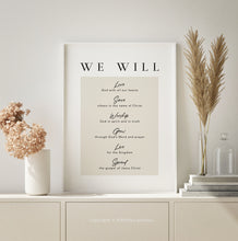 Load image into Gallery viewer, Mission Statement We Will Printables, Modern Scripture