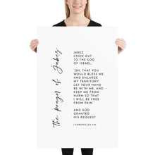 Load image into Gallery viewer, The Prayer Of Jabez 1 Chronicles 4:10 Mailed Print, Modern Scripture