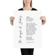 Load image into Gallery viewer, The Prayer Of Jabez 1 Chronicles 4:10 Mailed Print, Modern Scripture