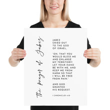 Load image into Gallery viewer, The Prayer Of Jabez 1 Chronicles 4:10 Mailed Print, Modern Scripture