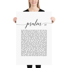 Load image into Gallery viewer, Psalm 91 My Refuge My Fortress Art Print, Modern Scripture