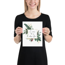 Load image into Gallery viewer, O Come Let Us Adore Him Art Print, Christmas Scripture